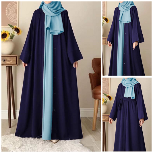 Manahil  abaya with attach inner and stroller